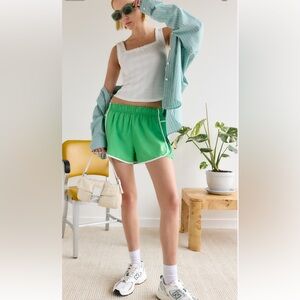 NWT Madewell oversized patch pocket poplin stripe button down green stripe XXS